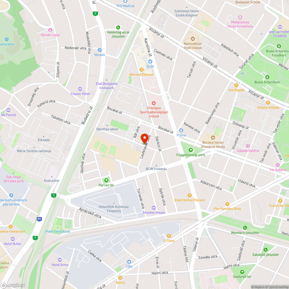 Botlásveszélyes járda bejelentés helye