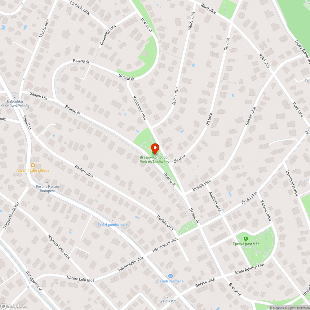 Leszakadt faág bejelentés helye