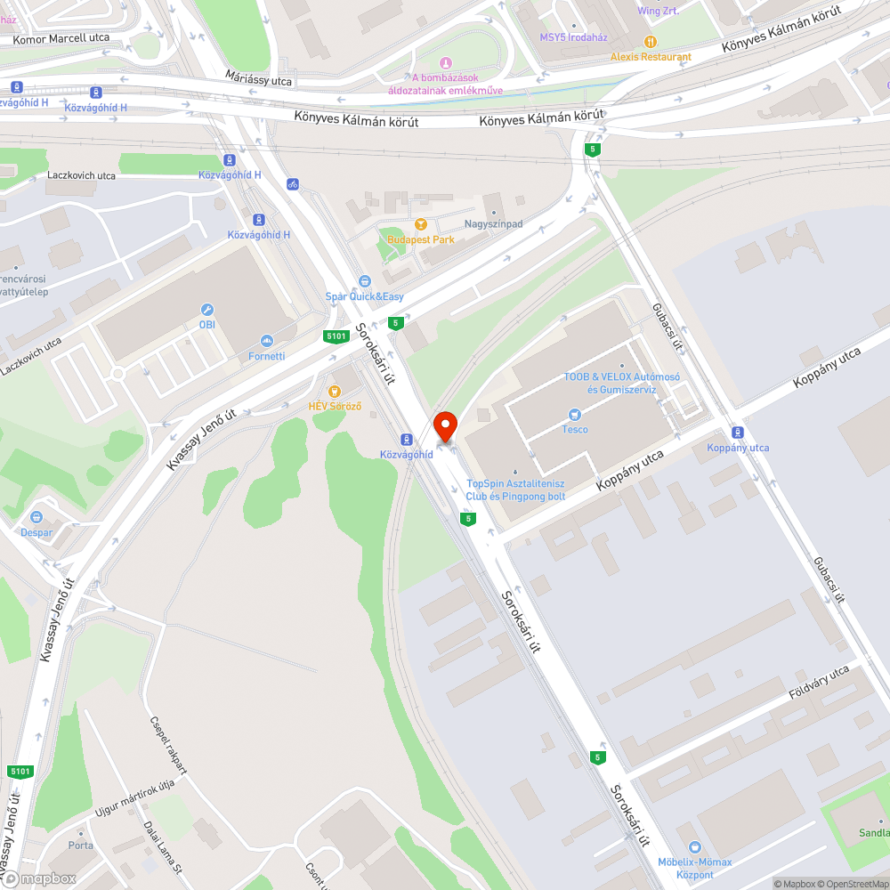 Bicajosokra veszélyes kátyú bejelentés helye