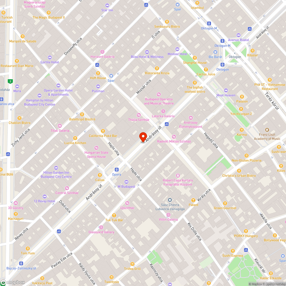 Putri az Andrássy úton bejelentés helye