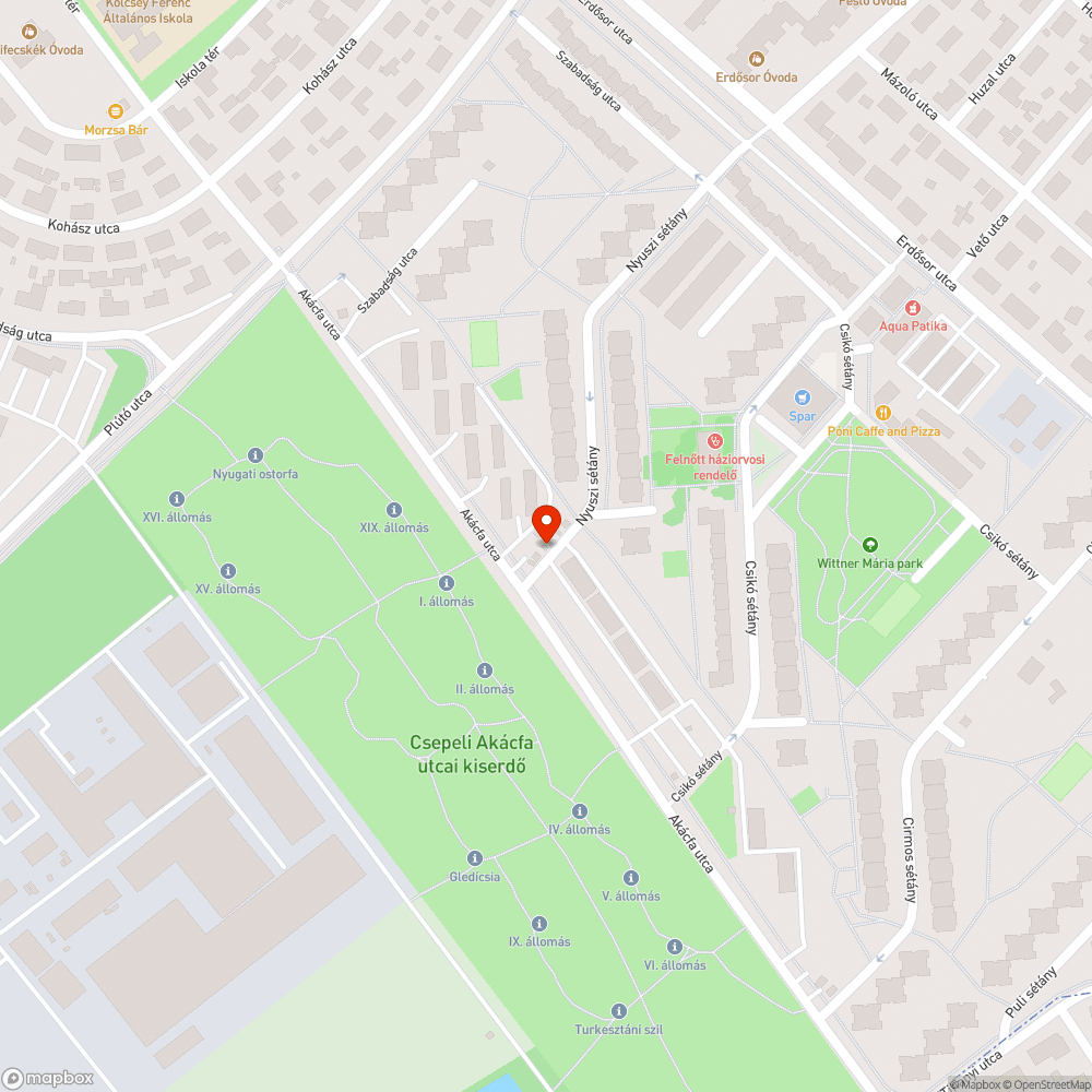 Elhagyott autó bejelentés helye