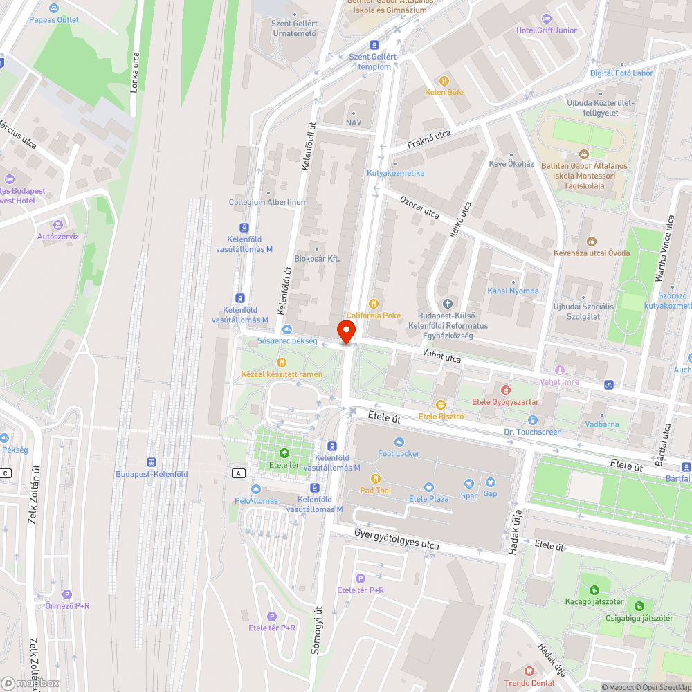 Bálványfa sarjak az Etele téri cukrászda előtt bejelentés helye