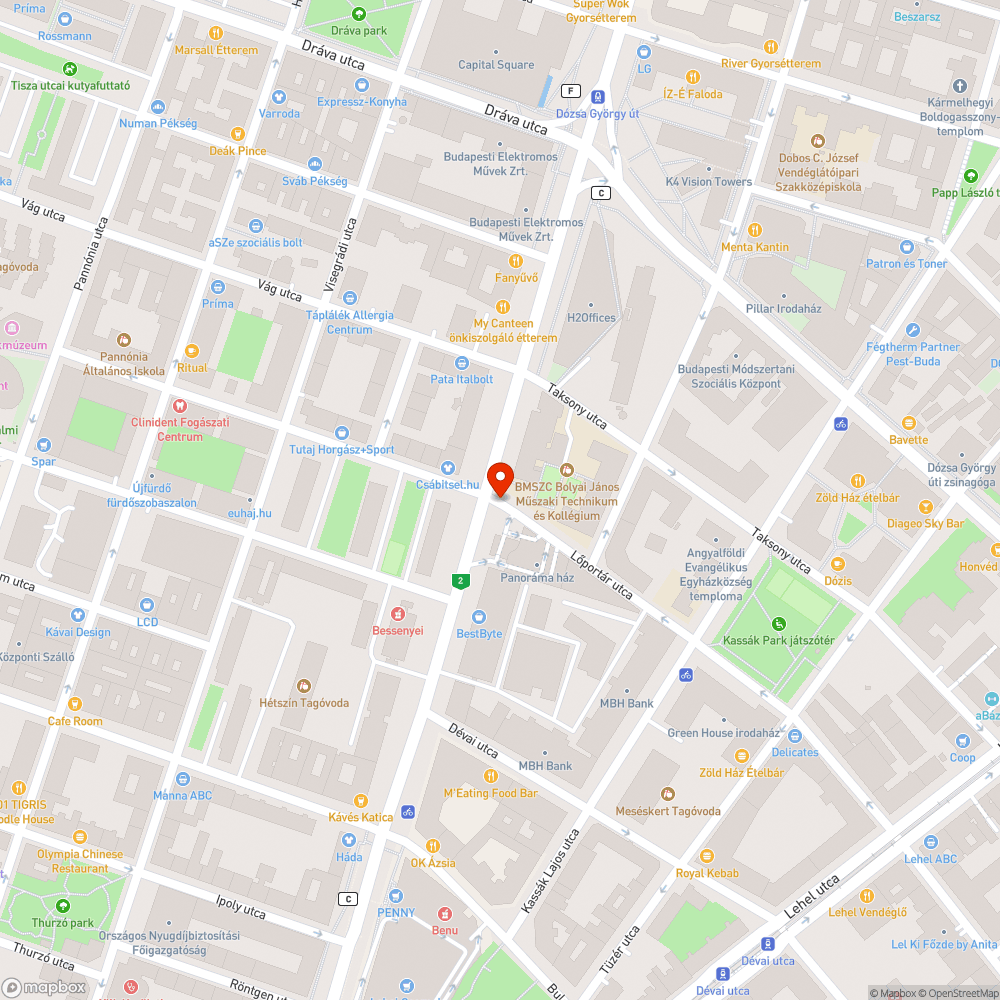 1134 Váci út 19. poller bejelentés helye