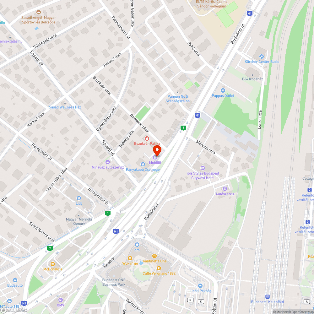 Volánbusz buszmegálló Budaörsi út 113. bejelentés helye