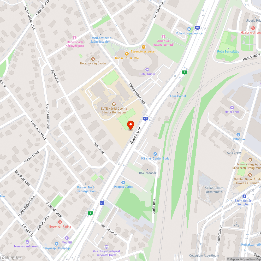 Budaörsi út ELTE KCSSK járda bejelentés helye