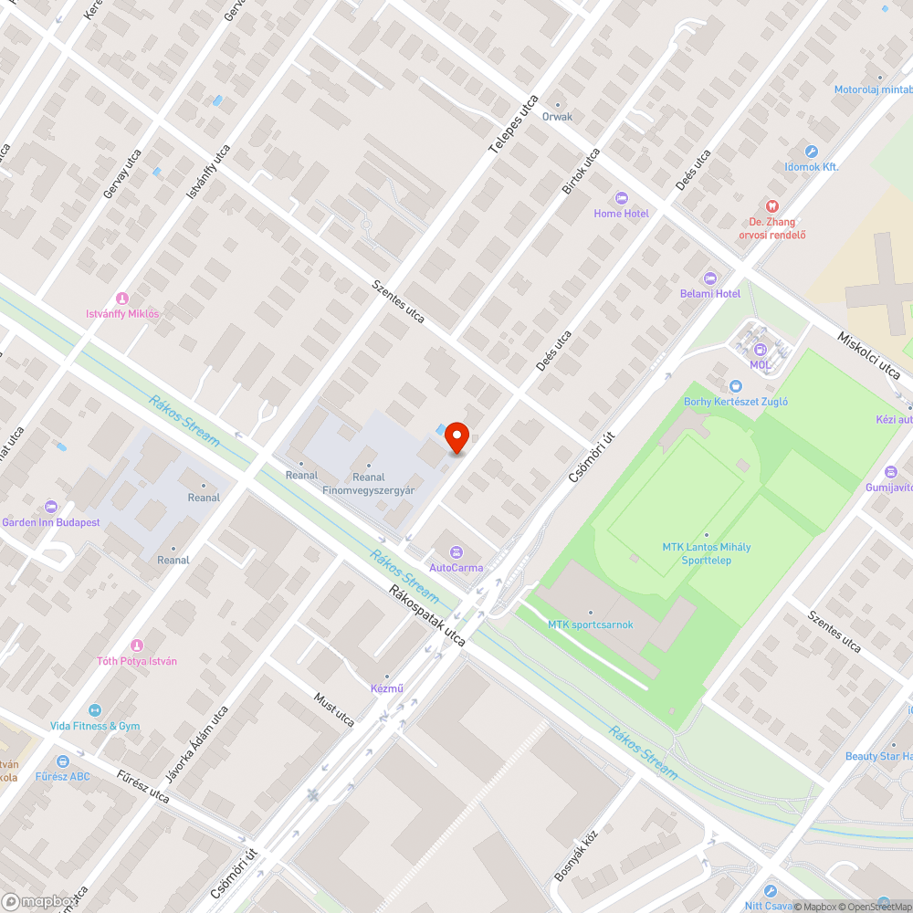 Kiszáradt fa bejelentés helye