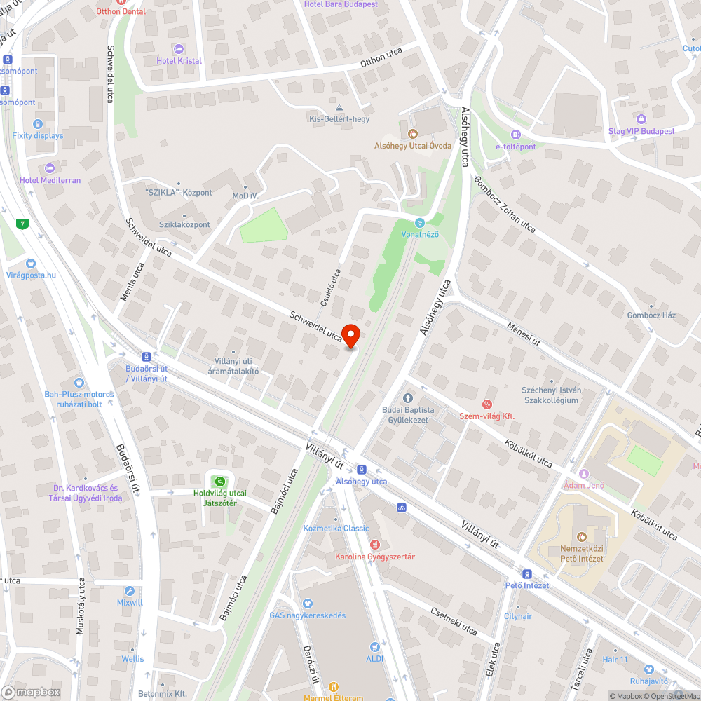 Széttört, süllyedt járda bejelentés helye