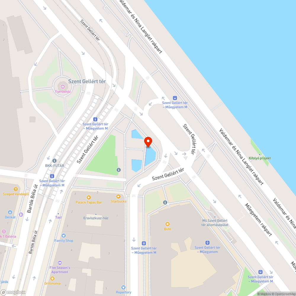 Szent Gellért tér-Műegyetem bejelentés helye