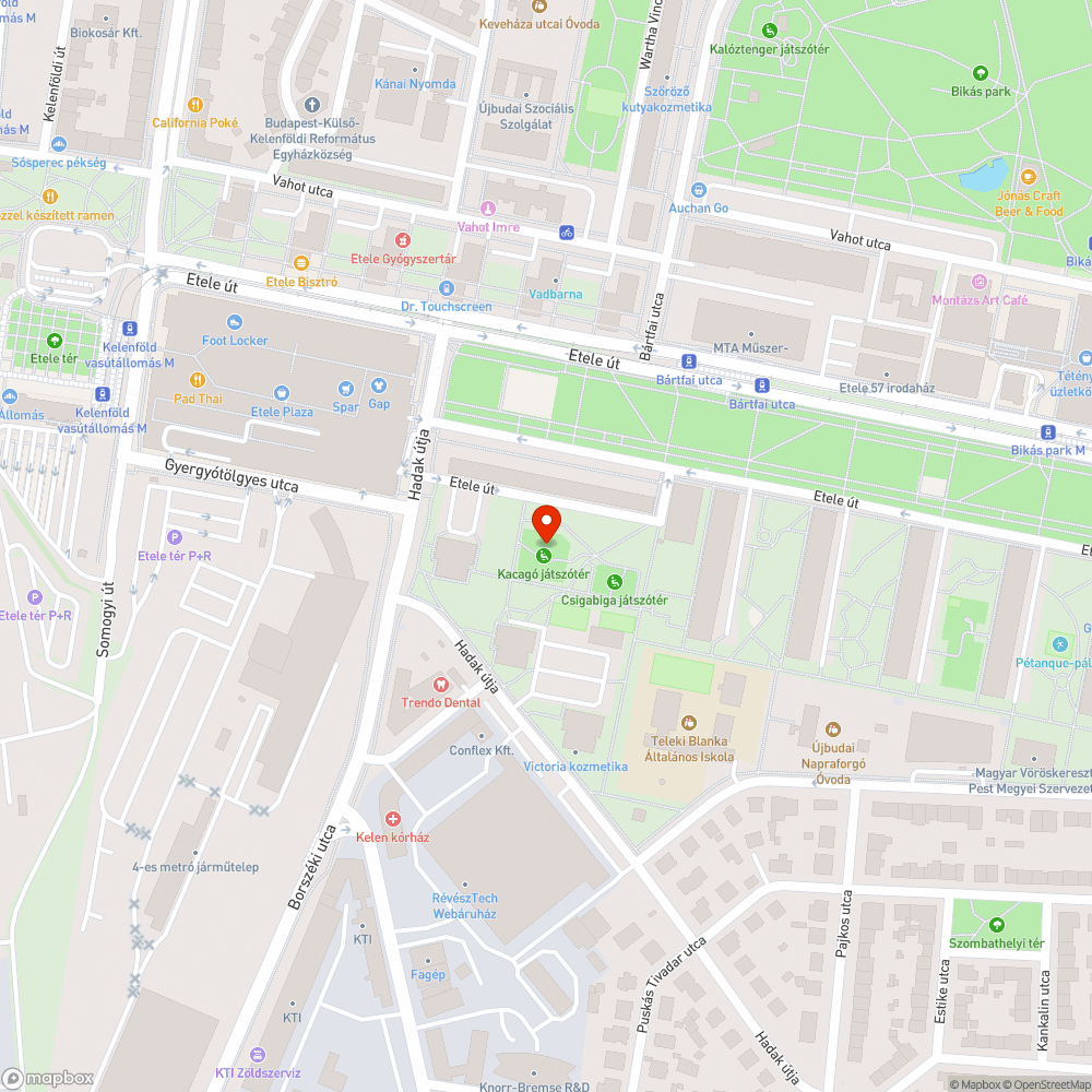 Leszakadt nagy faág a játszótéren bejelentés helye