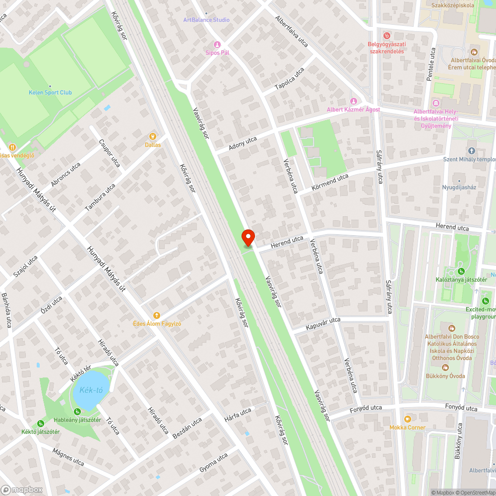 Sötét Herend utcai aluljáró bejelentés helye