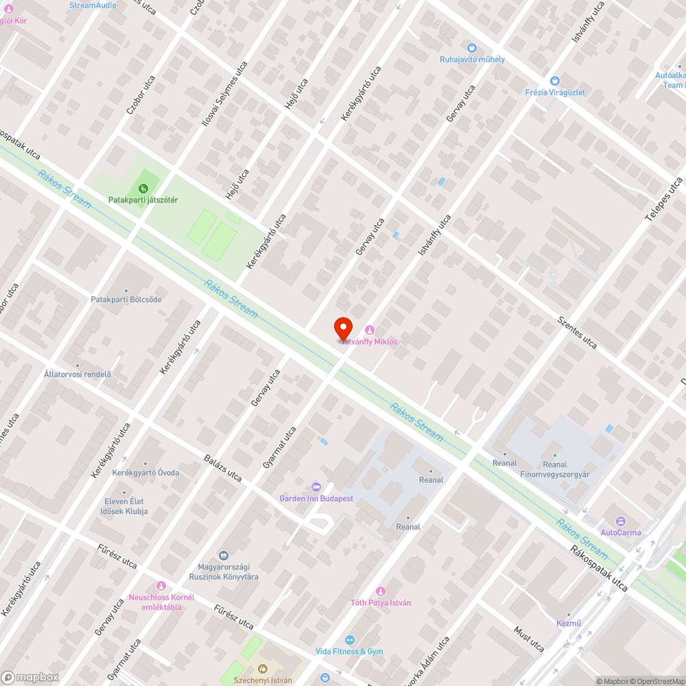 Kiszáradt fa bejelentés helye