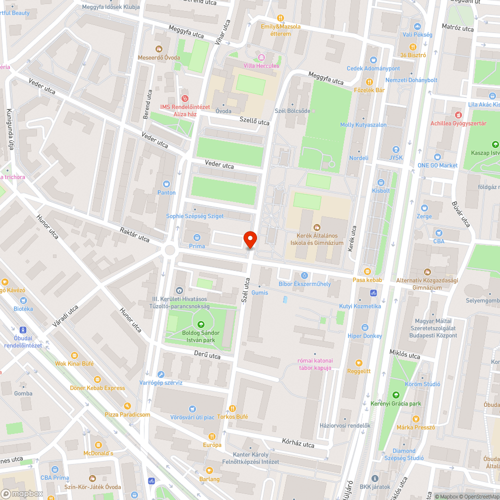 Szemeteszsák bejelentés helye