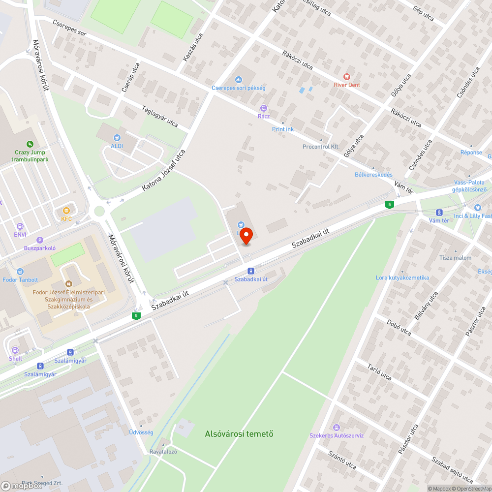 Letaposott zöldterület bejelentés helye