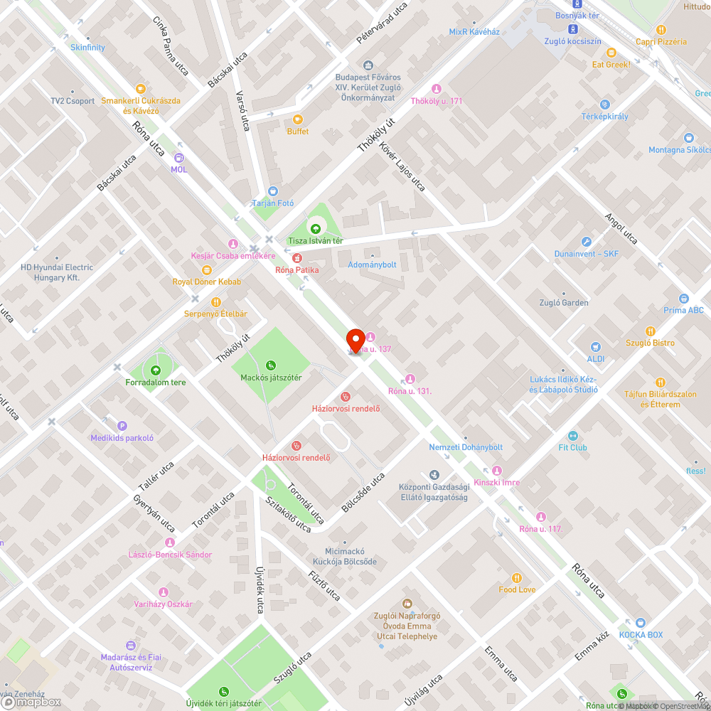 Mocskos utca, parkolósáv, lefolyórácsok bejelentés helye