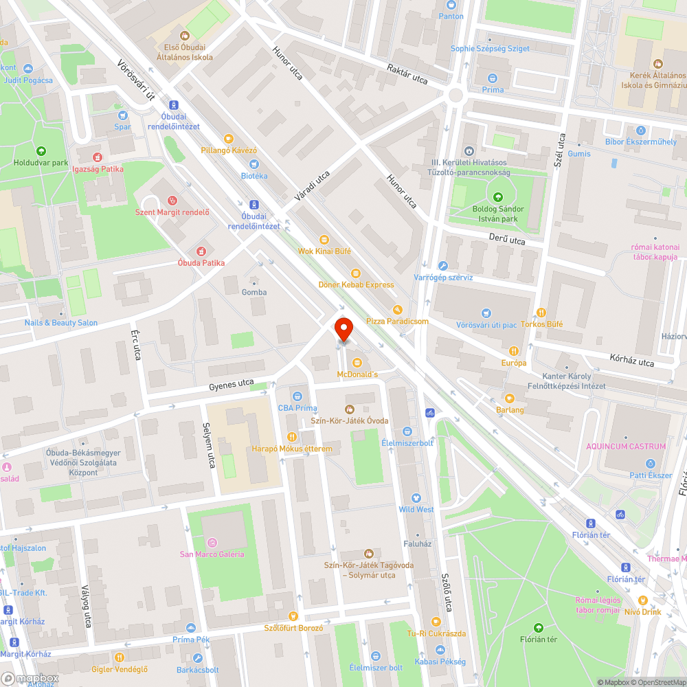 90° fordult felhívó bejelentés helye