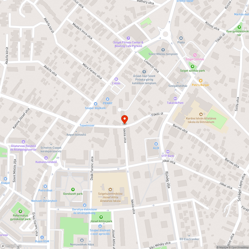 Beszakadt úttest bejelentés helye