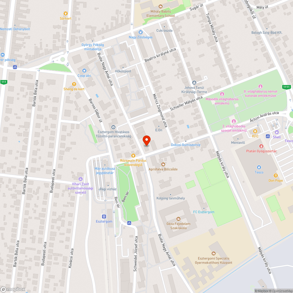 Járda "eltorlaszolva" és beláthatatlan kereszteződés (bokrok miatt) bejelentés helye