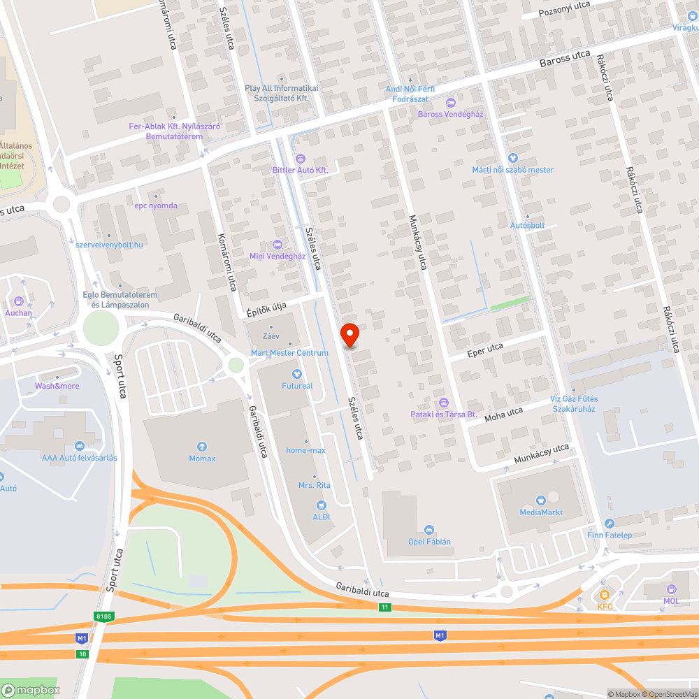 Zavaró jármű bejelentés helye