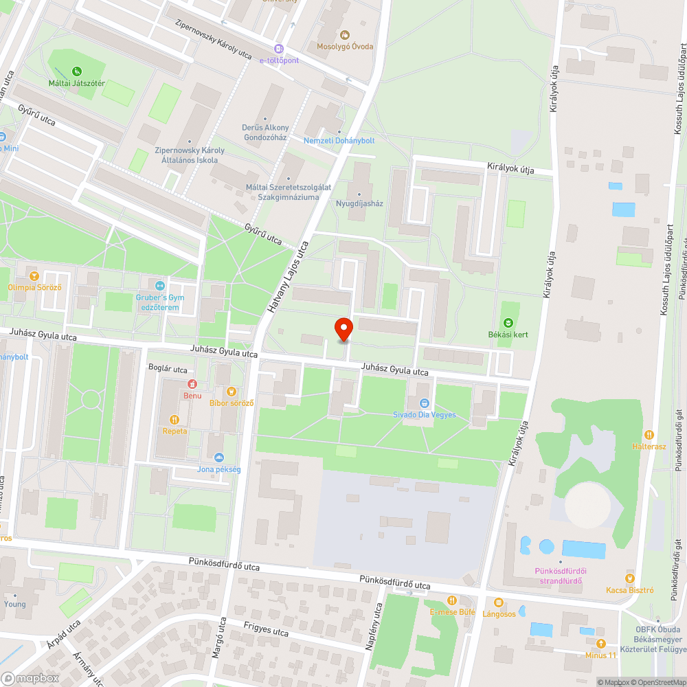 Kanapék bejelentés helye