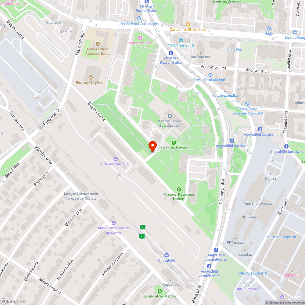 Használaton kívüli autó bejelentés helye