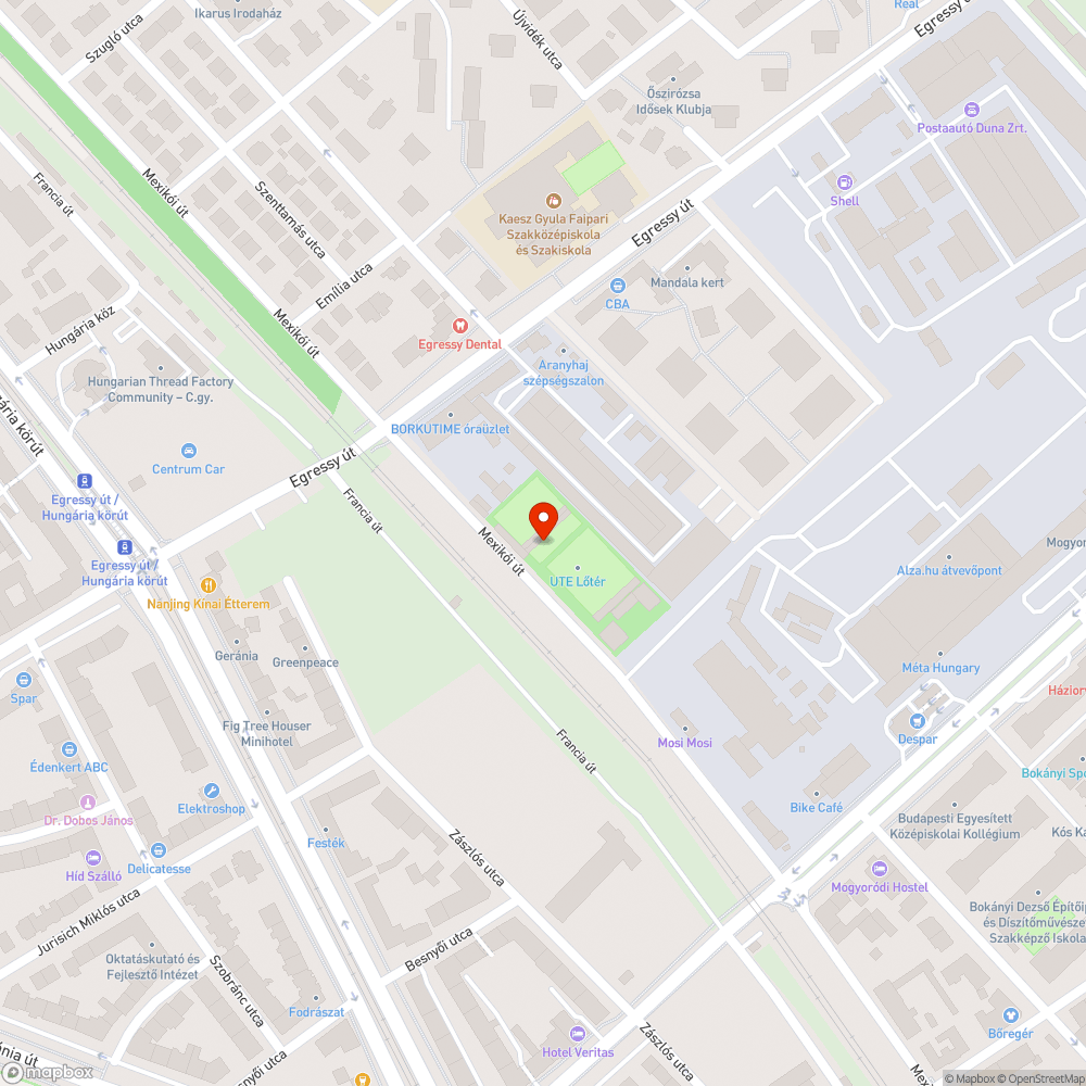 Elhagyott jármű bejelentés helye