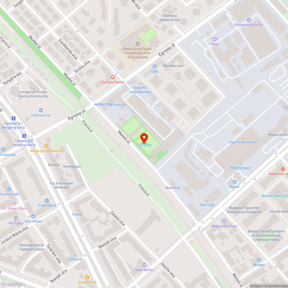 Elhagyott jármű bejelentés helye