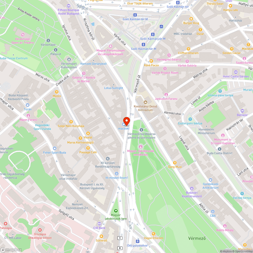 Életveszélyes biciklis átkelő bejelentés helye