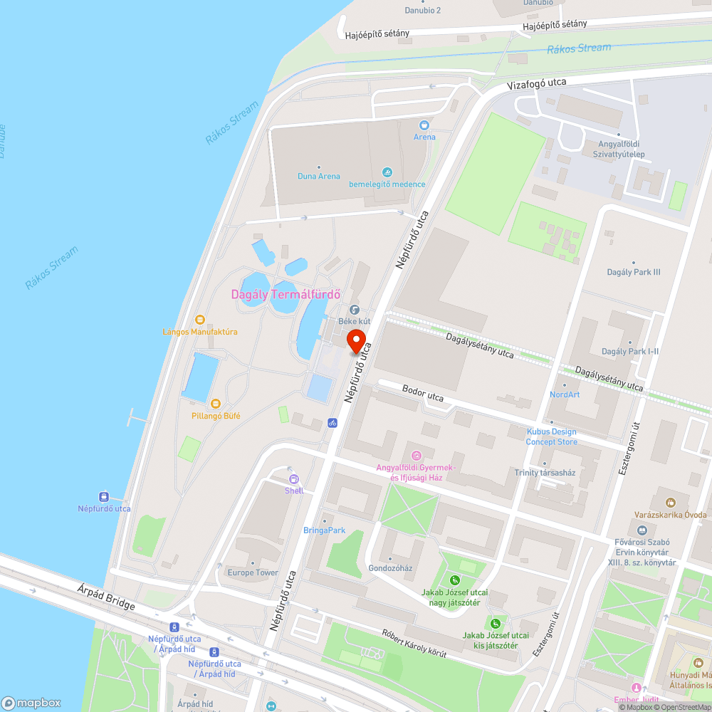 Problémás buszmegálló bejelentés helye