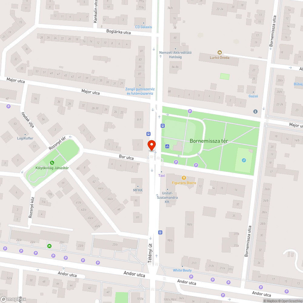 Gyalogos-átkelőhely - kerékpár parkoló bejelentés helye