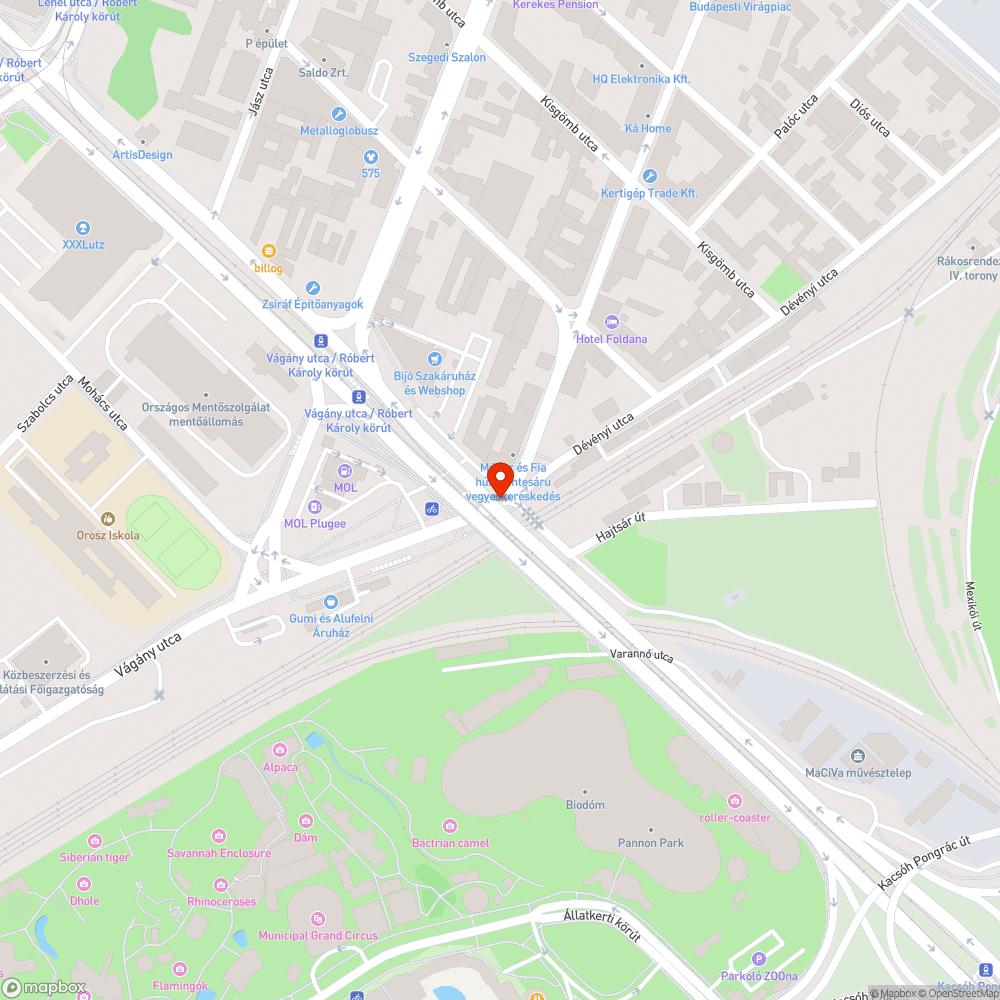 Felüljáróról omladozó betondarabok bejelentés helye