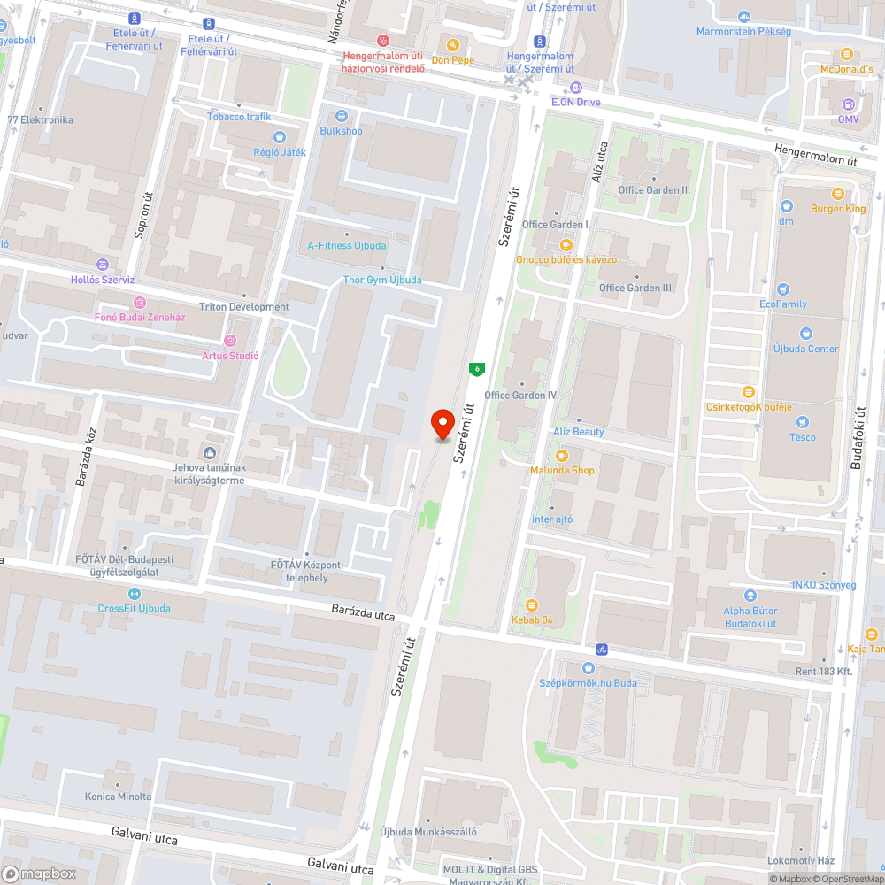 Belógó bokrok bejelentés helye