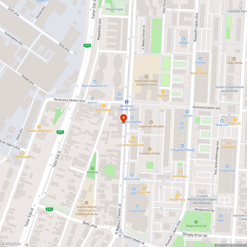 Felgyűrődött aszfalt bejelentés helye