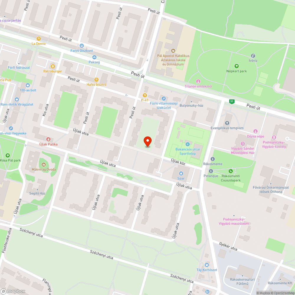 Galamb az úttesten bejelentés helye