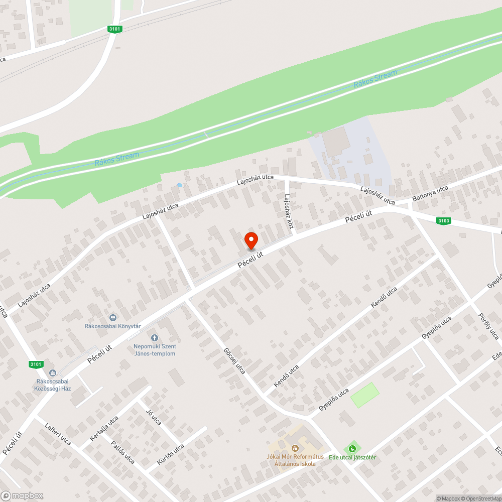 Útszűkület bejelentés helye