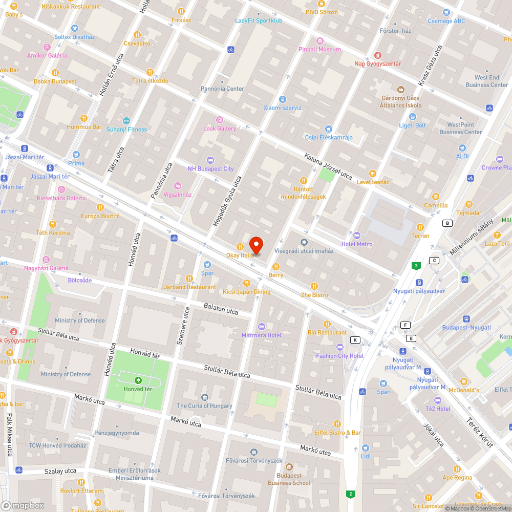 Oszlopon nyitva levő ajtó bejelentés helye