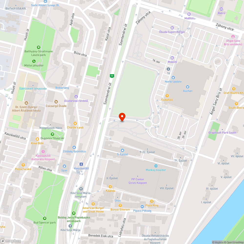 Közműakna széle beomlott bejelentés helye