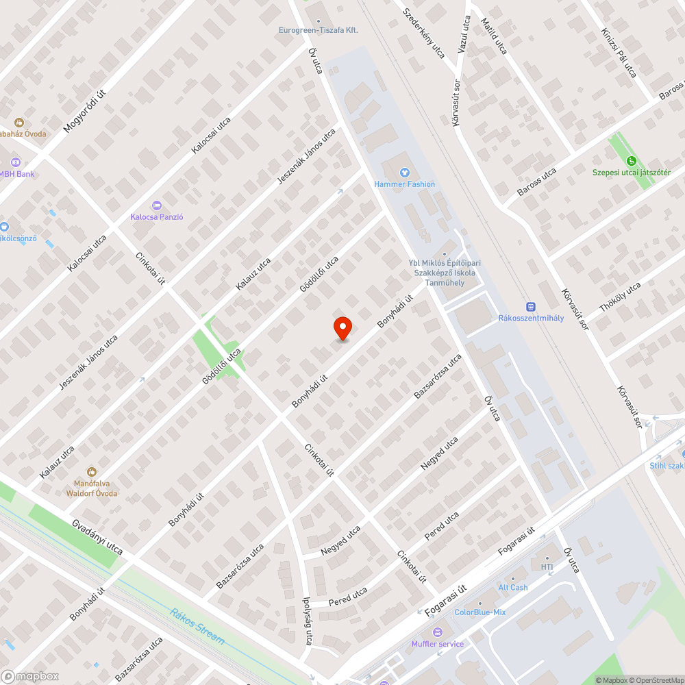 Elhanyagolt telek és járda bejelentés helye