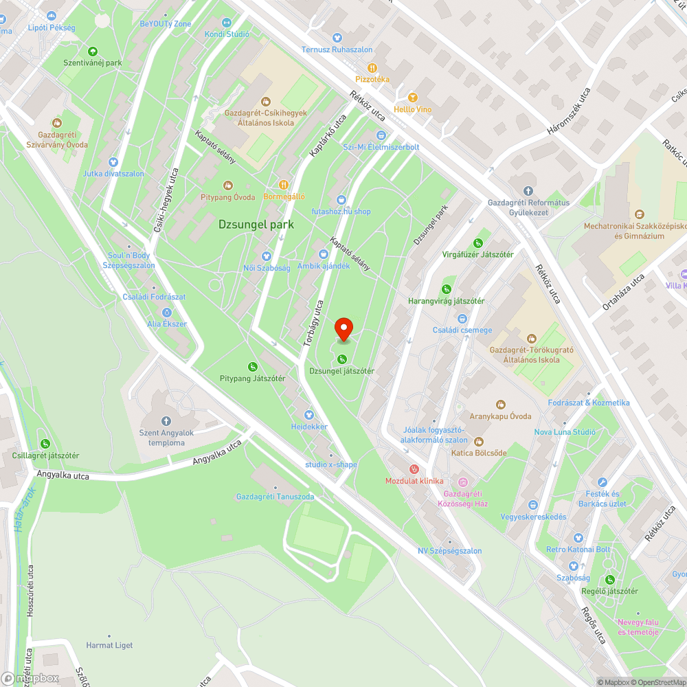 Dzsungel játszótér csúszda bejelentés helye