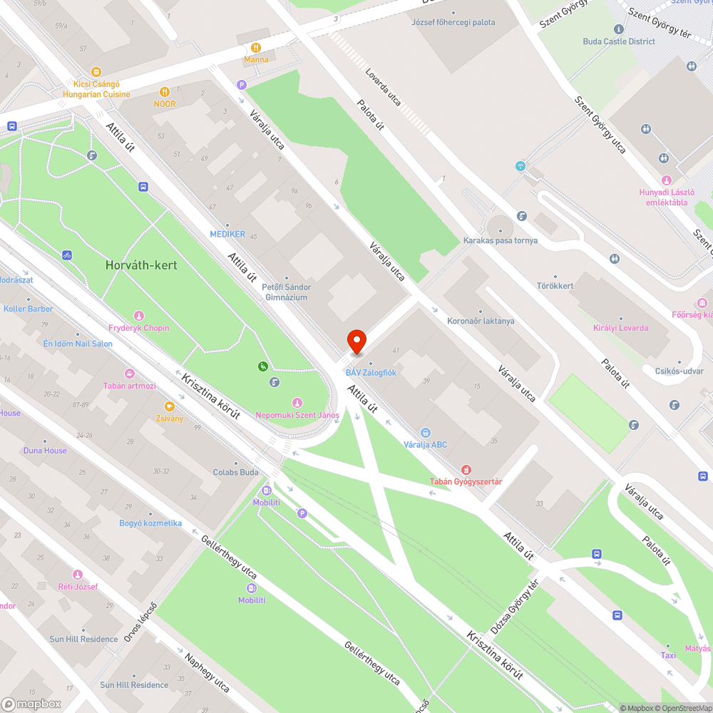 Megsüllyedt járda bejelentés helye