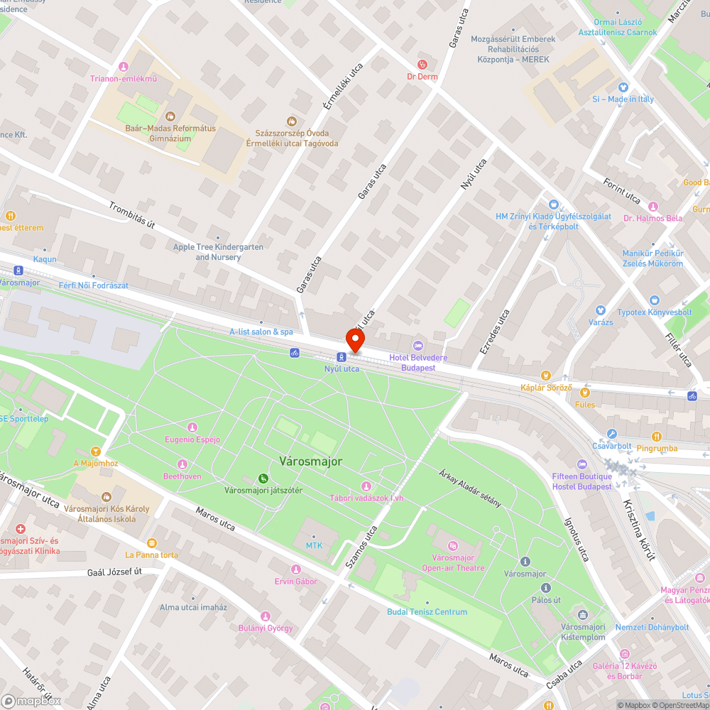 Elparkolt megálló bejelentés helye