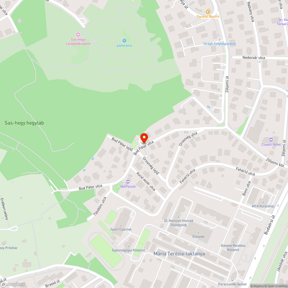 Üres oszlop bejelentés helye