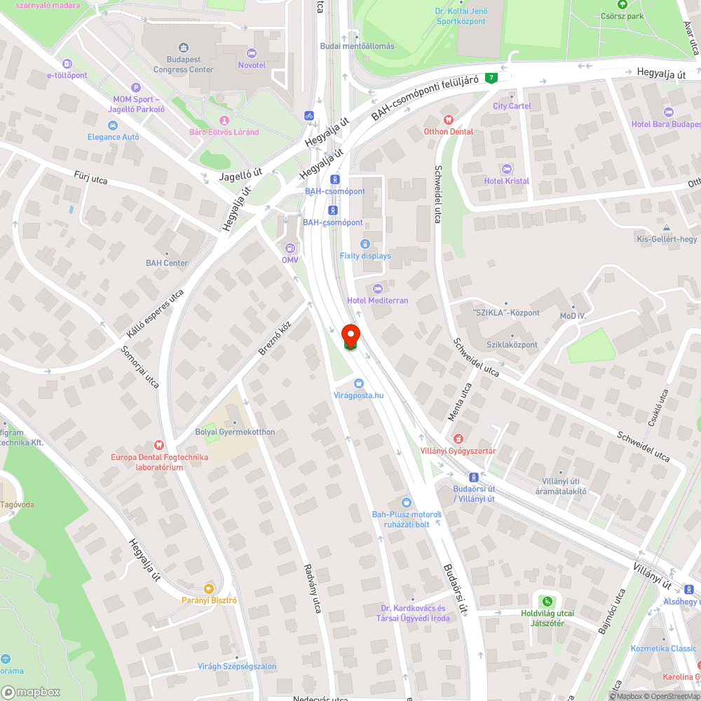 Süllyedt fedlap bejelentés helye