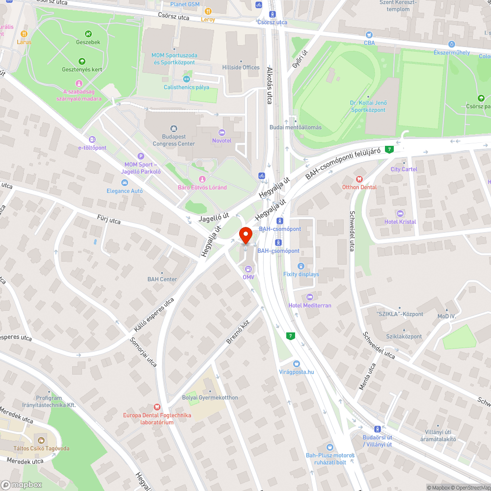 Sérült folyóka bejelentés helye