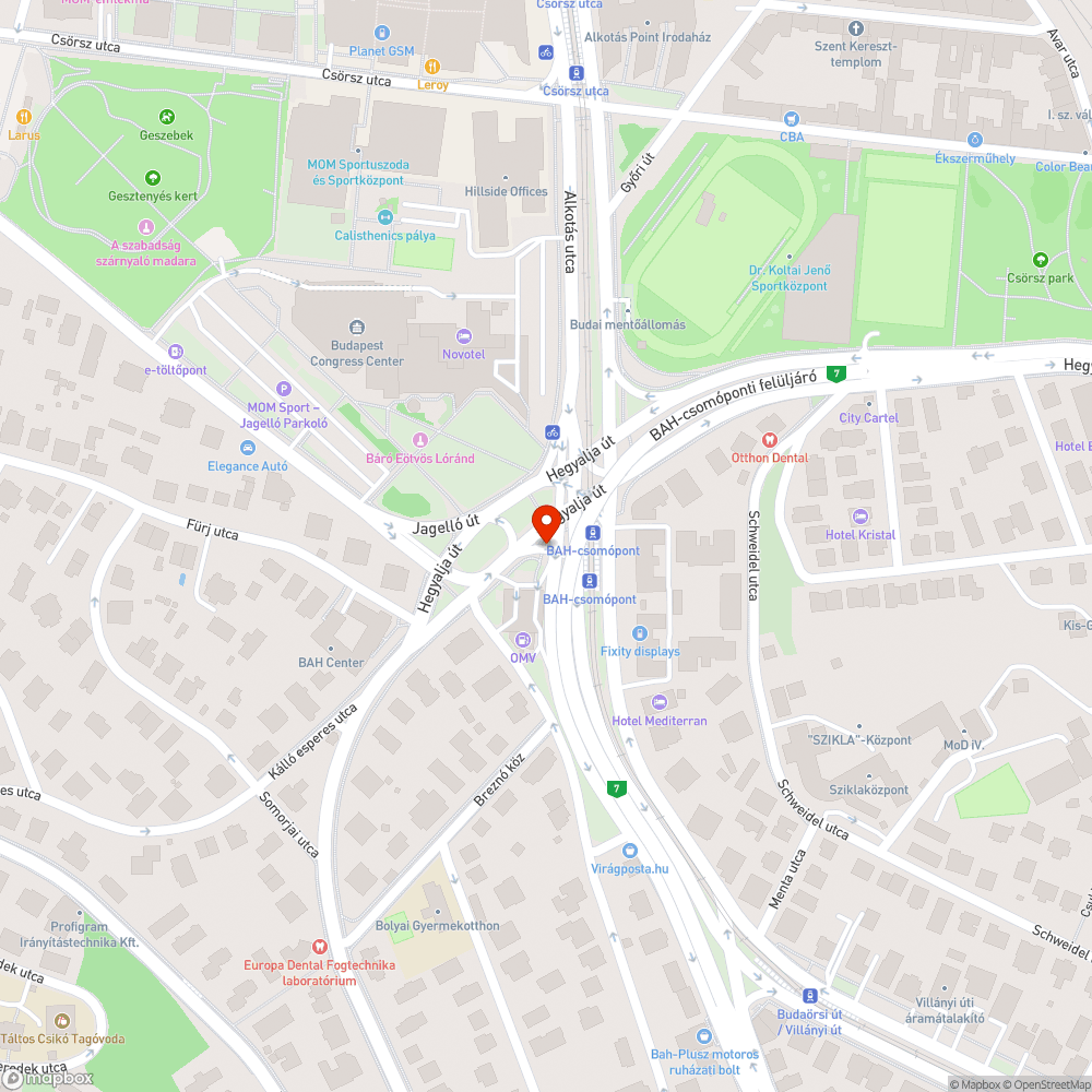 Sérült fedlap az úton bejelentés helye