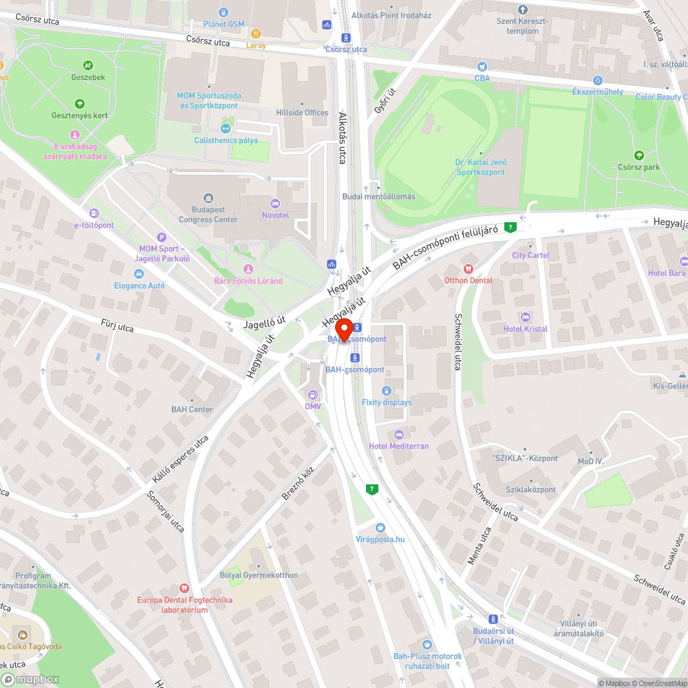 Mély, beszakadó út bejelentés helye