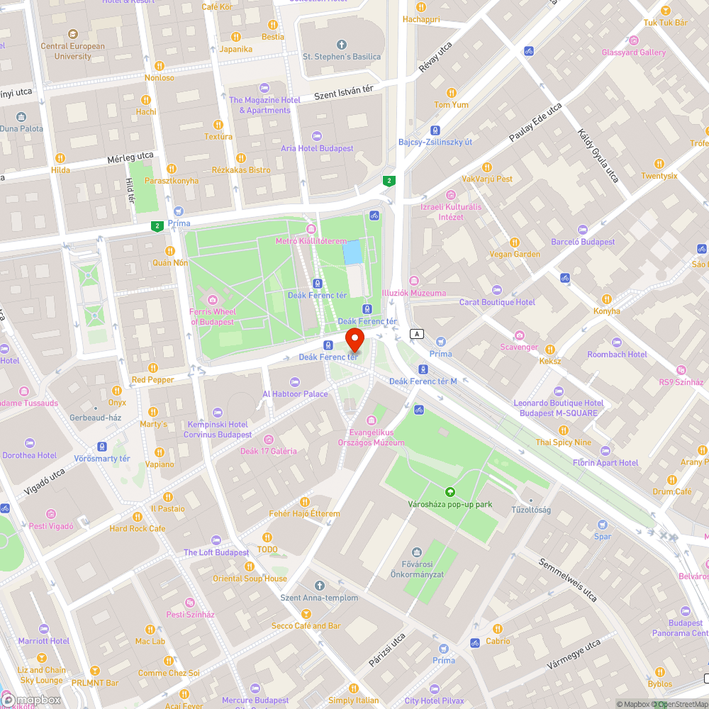 Nem világítanak a lámpák a Deák Ferenc téren bejelentés helye