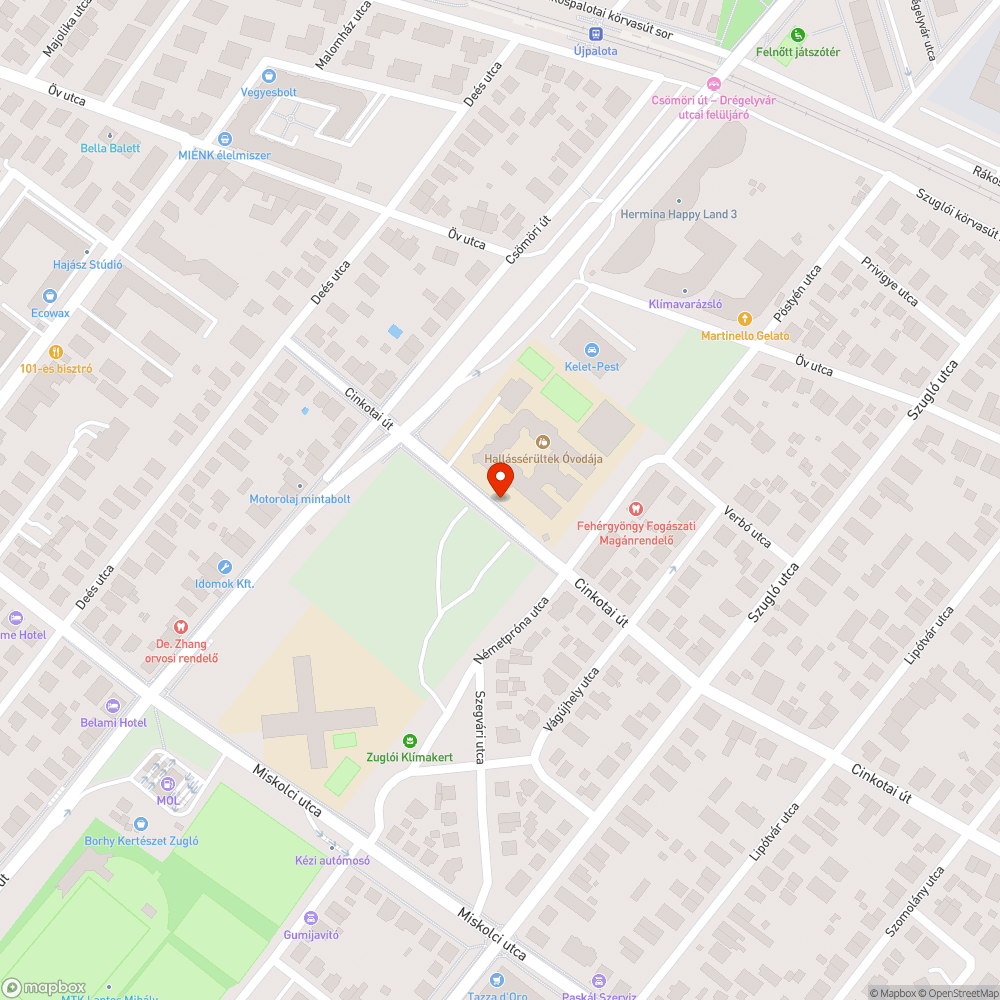 Kiszáradt fák bejelentés helye