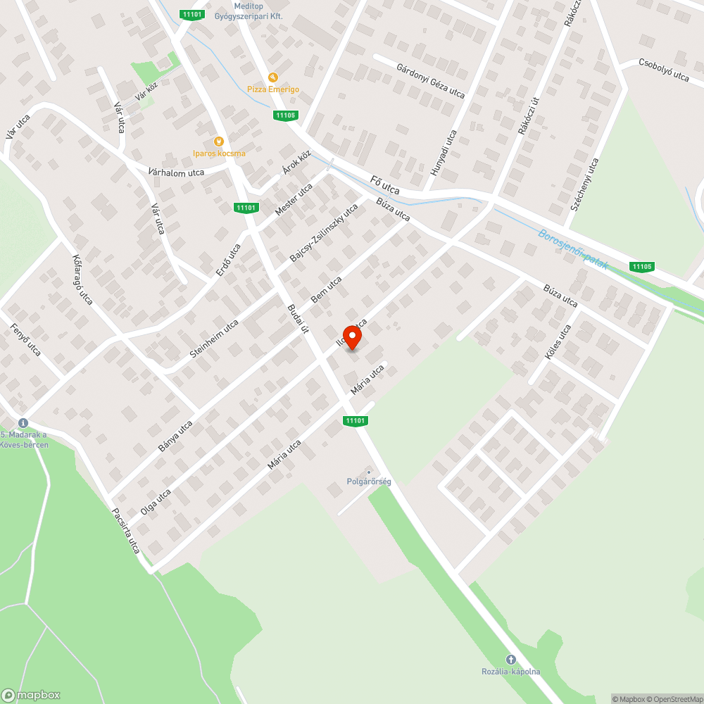 Oszloptő bejelentés helye