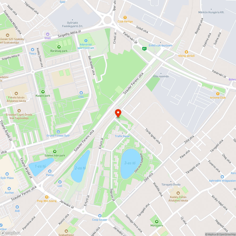 Kiszáradt két fa bejelentés helye