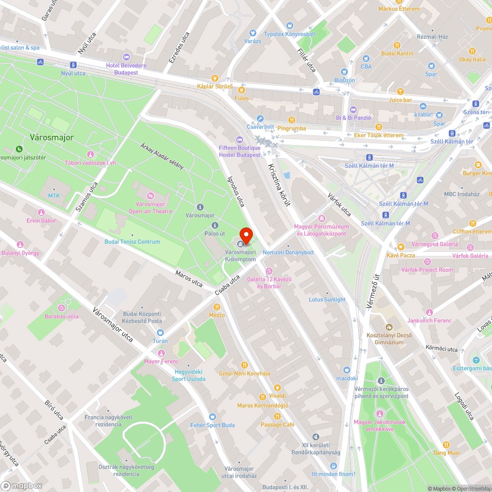 Templom környéke bejelentés helye